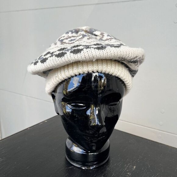 Vintage 70s Hanes Her Way Fair Isle Knit Beret Hat in Soft Pastels, NWOT - Picture 8 of 9